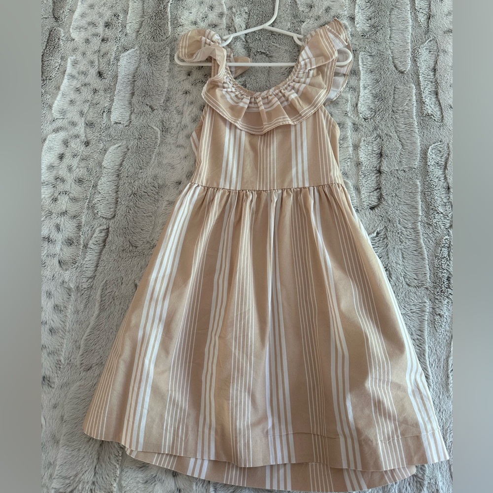 Minnow swim cafe stripe ruffle dress size 7/8